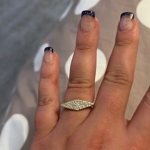 Effy diamond shaped diamond ring white gold 14k